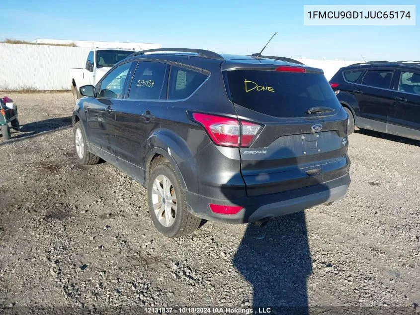 2018 Ford Escape Se VIN: 1FMCU9GD1JUC65174 Lot: 12131837