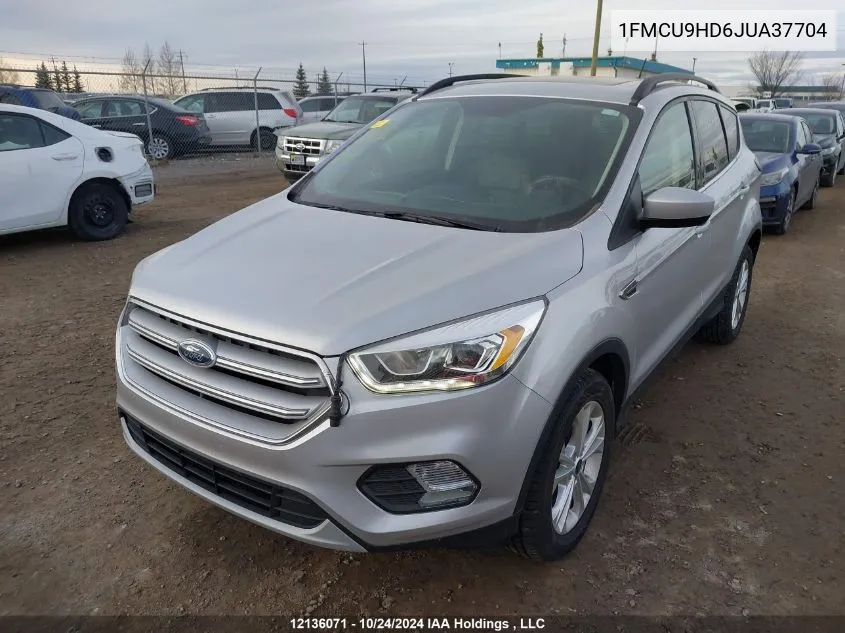 2018 Ford Escape Sel VIN: 1FMCU9HD6JUA37704 Lot: 12136071