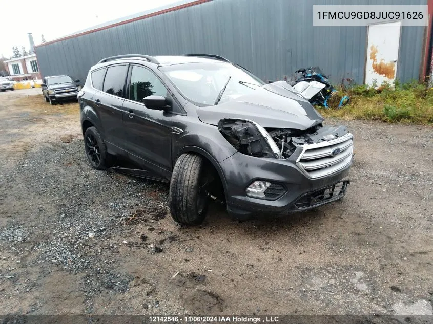 2018 Ford Escape Se VIN: 1FMCU9GD8JUC91626 Lot: 12142546