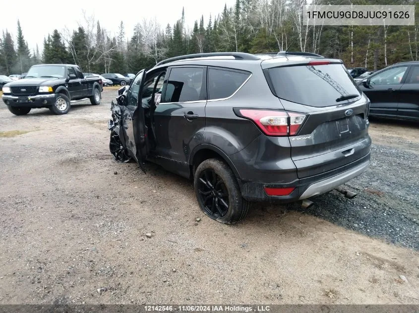 2018 Ford Escape Se VIN: 1FMCU9GD8JUC91626 Lot: 12142546