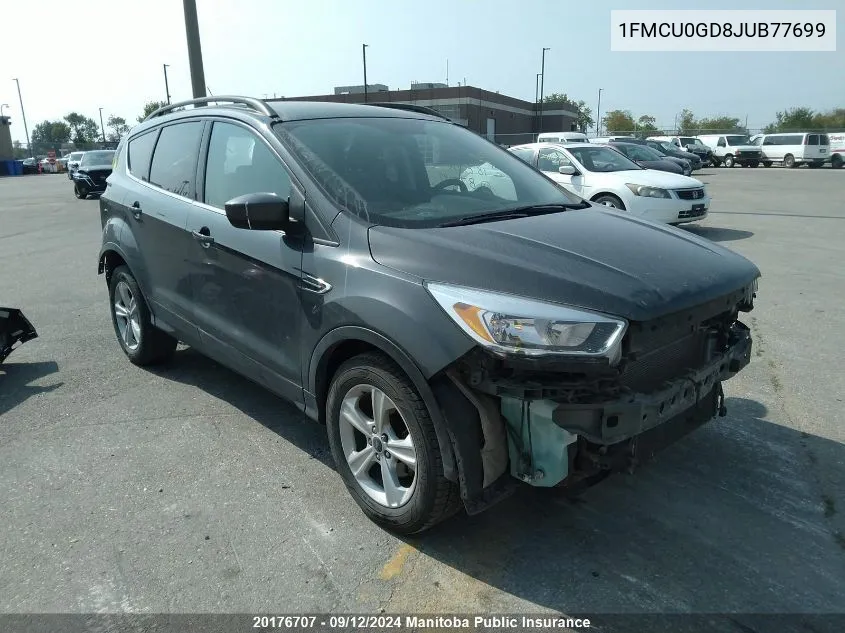 2018 Ford Escape Se VIN: 1FMCU0GD8JUB77699 Lot: 20176707