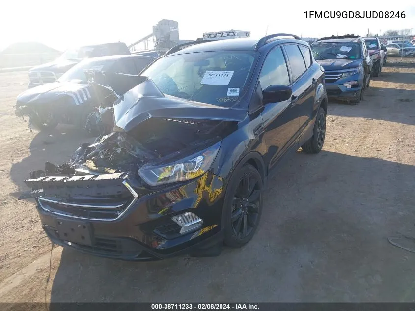 2018 Ford Escape Se VIN: 1FMCU9GD8JUD08246 Lot: 38711233