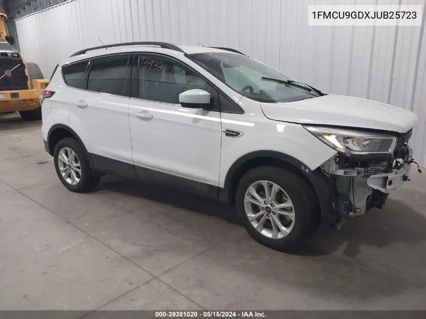 2018 Ford Escape Se VIN: 1FMCU9GDXJUB25723 Lot: 39381020