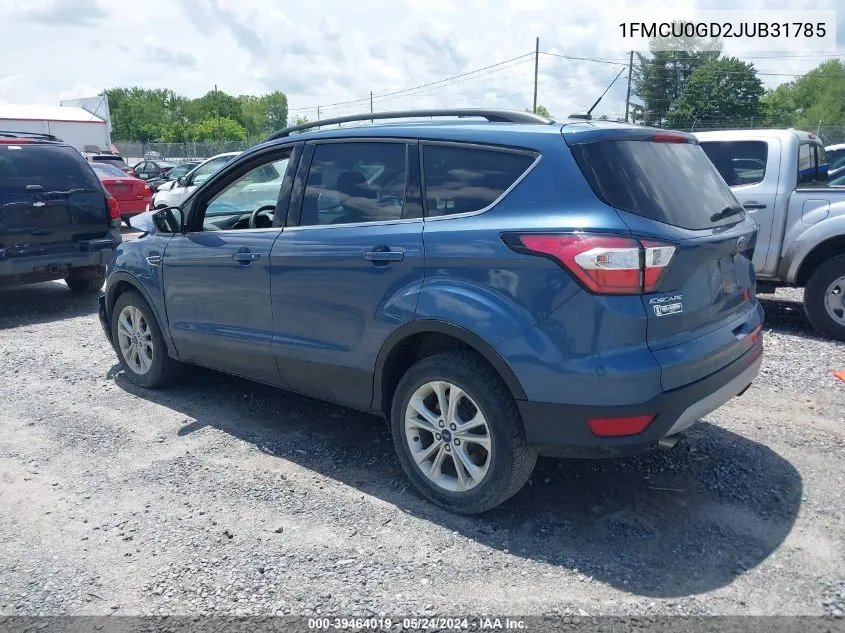 2018 Ford Escape Se VIN: 1FMCU0GD2JUB31785 Lot: 39464019