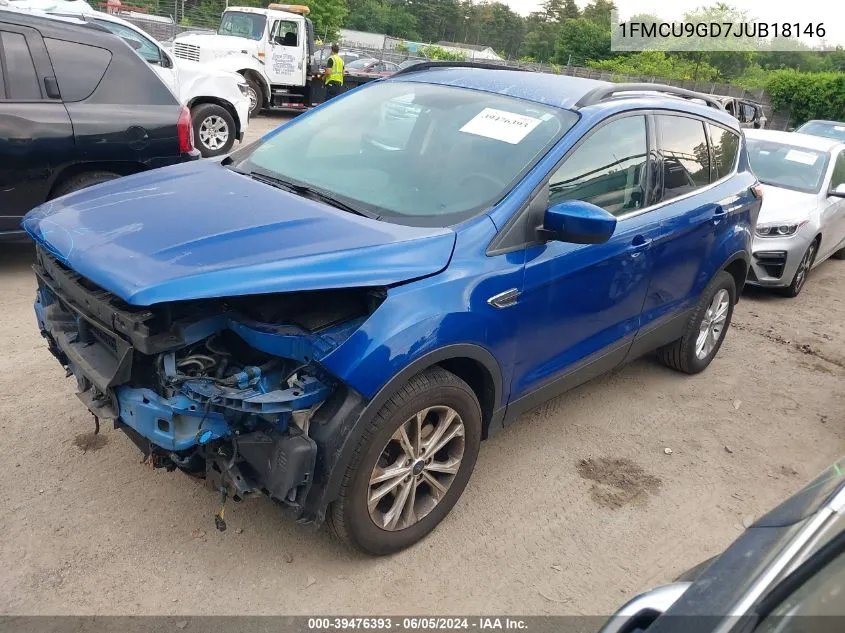 2018 Ford Escape Se VIN: 1FMCU9GD7JUB18146 Lot: 39476393