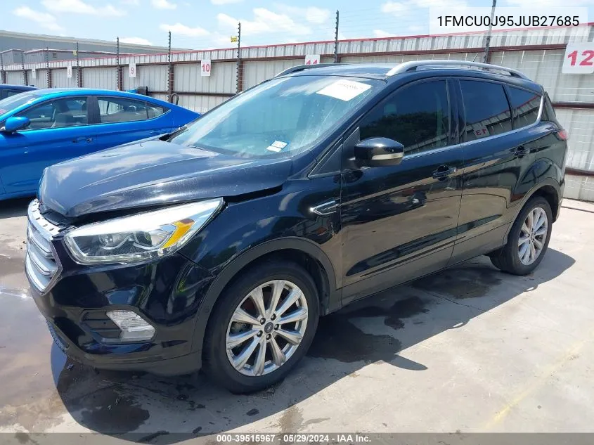 2018 Ford Escape Titanium VIN: 1FMCU0J95JUB27685 Lot: 39515967