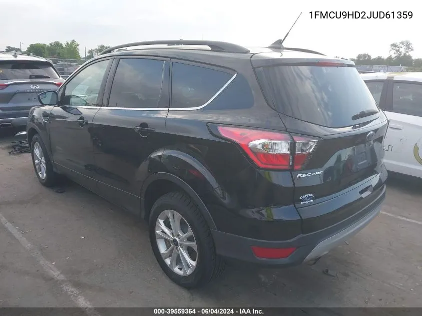 2018 Ford Escape Sel VIN: 1FMCU9HD2JUD61359 Lot: 39559364