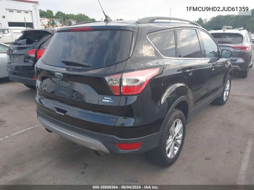 2018 Ford Escape Sel VIN: 1FMCU9HD2JUD61359 Lot: 39559364