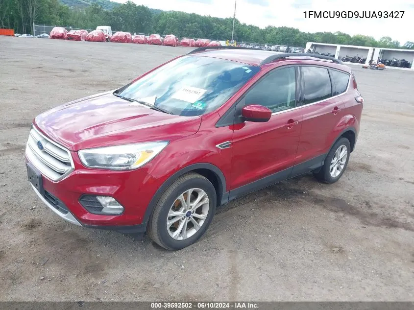 2018 Ford Escape Se VIN: 1FMCU9GD9JUA93427 Lot: 39592502