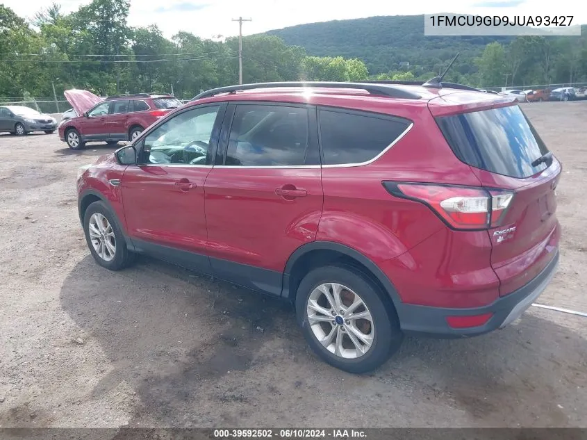 2018 Ford Escape Se VIN: 1FMCU9GD9JUA93427 Lot: 39592502