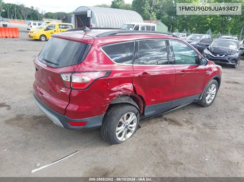 2018 Ford Escape Se VIN: 1FMCU9GD9JUA93427 Lot: 39592502