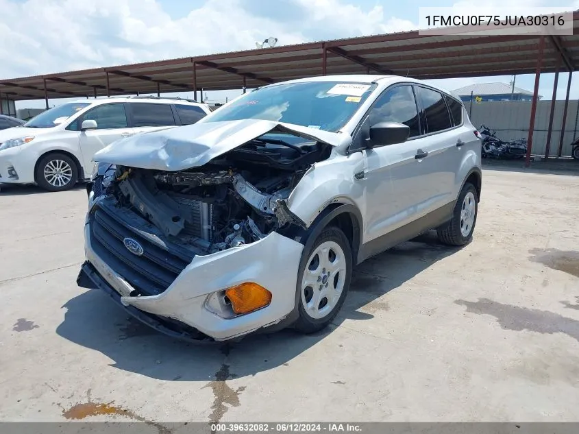 2018 Ford Escape S VIN: 1FMCU0F75JUA30316 Lot: 39632082