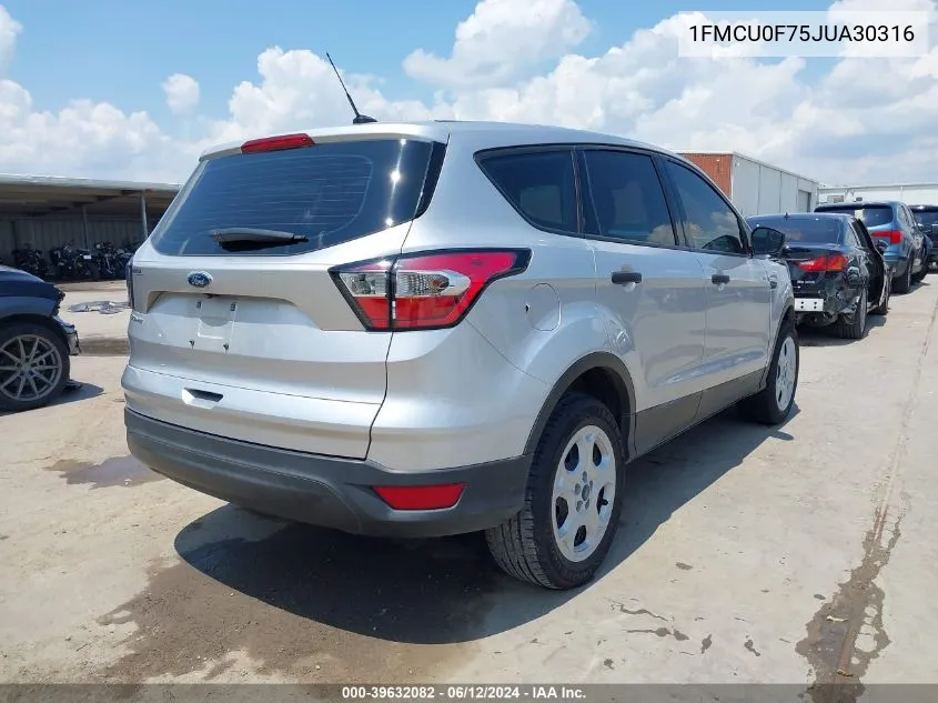 1FMCU0F75JUA30316 2018 Ford Escape S