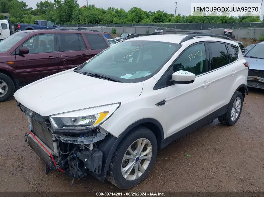 2018 Ford Escape Se VIN: 1FMCU9GDXJUA99270 Lot: 39714281