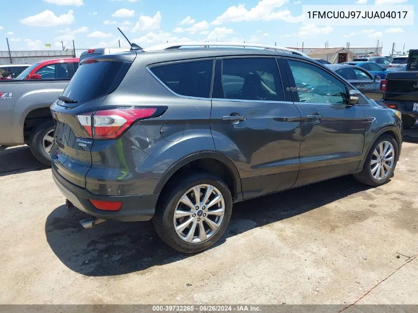 1FMCU0J97JUA04017 2018 Ford Escape Titanium