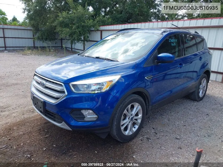 2018 Ford Escape Se VIN: 1FMCU0GD0JUB10935 Lot: 39758923