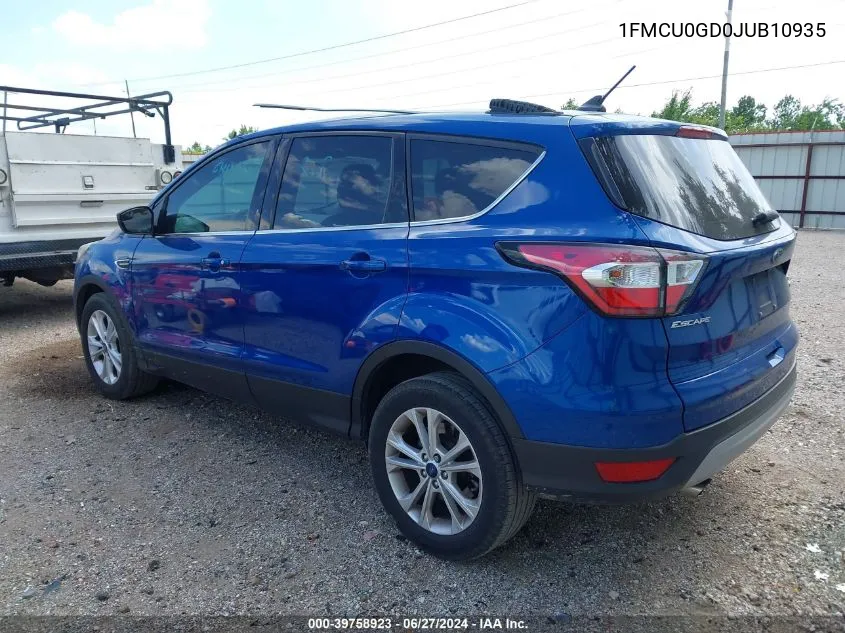 2018 Ford Escape Se VIN: 1FMCU0GD0JUB10935 Lot: 39758923