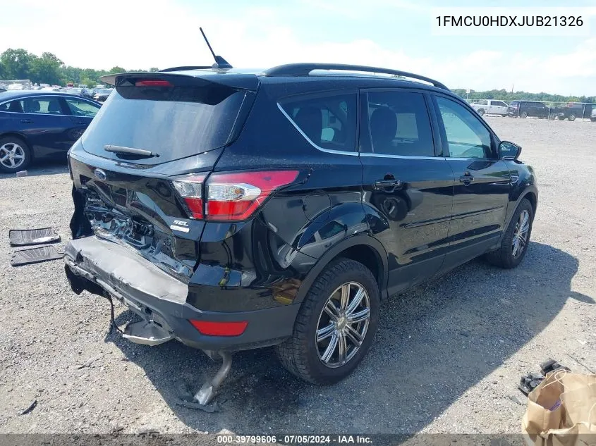 2018 Ford Escape Sel VIN: 1FMCU0HDXJUB21326 Lot: 39799606