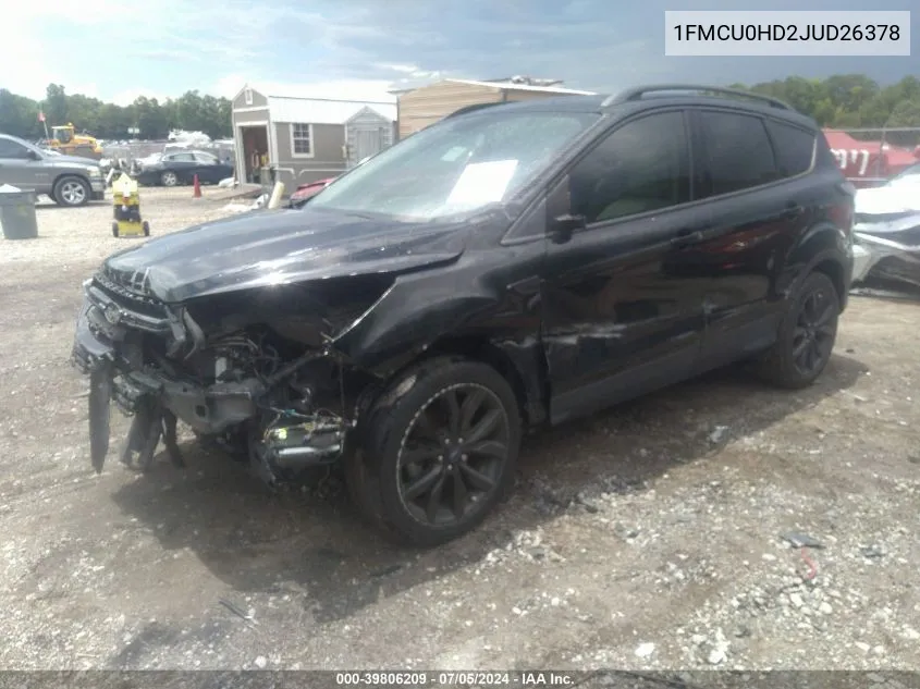 2018 Ford Escape Sel VIN: 1FMCU0HD2JUD26378 Lot: 39806209