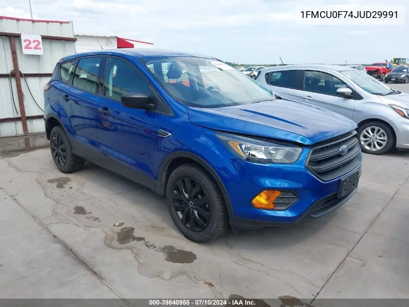 2018 Ford Escape S VIN: 1FMCU0F74JUD29991 Lot: 39840955