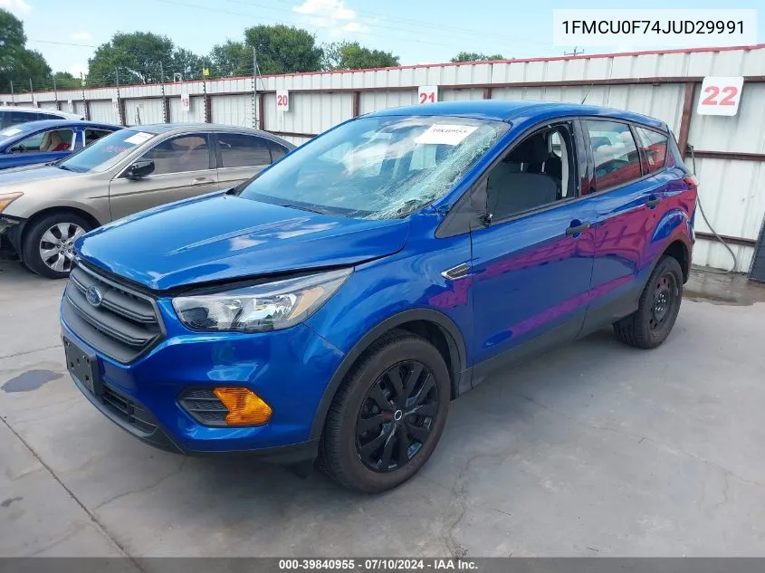 2018 Ford Escape S VIN: 1FMCU0F74JUD29991 Lot: 39840955