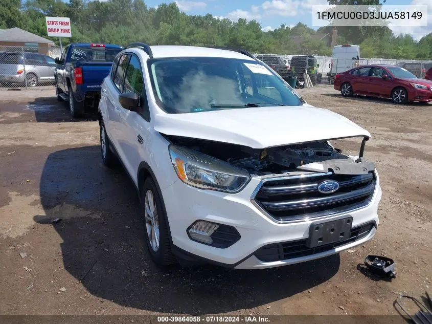 1FMCU0GD3JUA58149 2018 Ford Escape Se