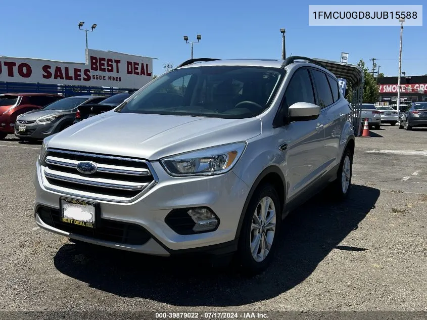 1FMCU0GD8JUB15588 2018 Ford Escape Se