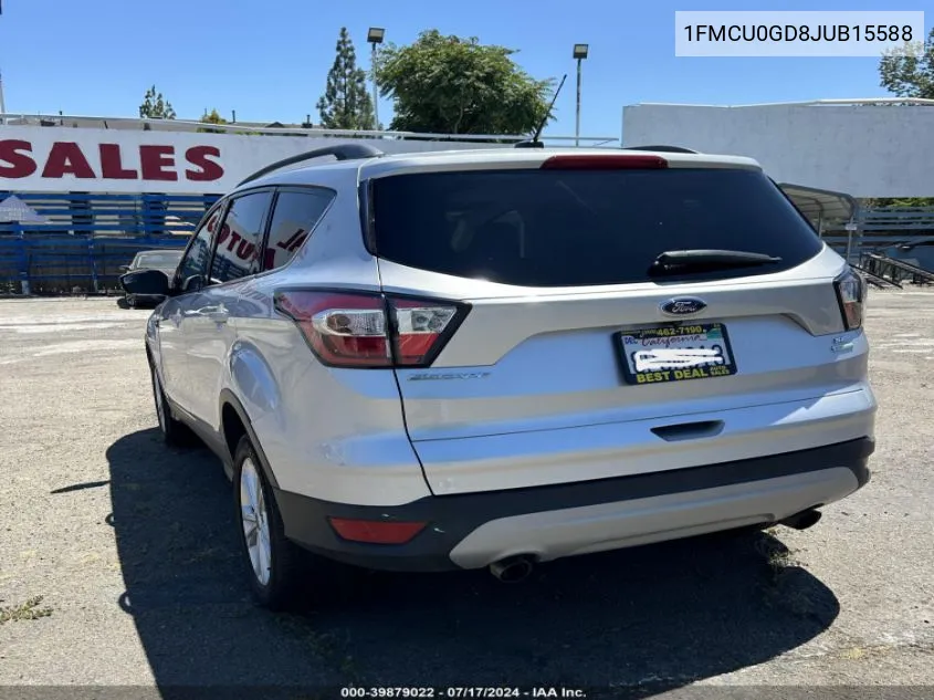 1FMCU0GD8JUB15588 2018 Ford Escape Se