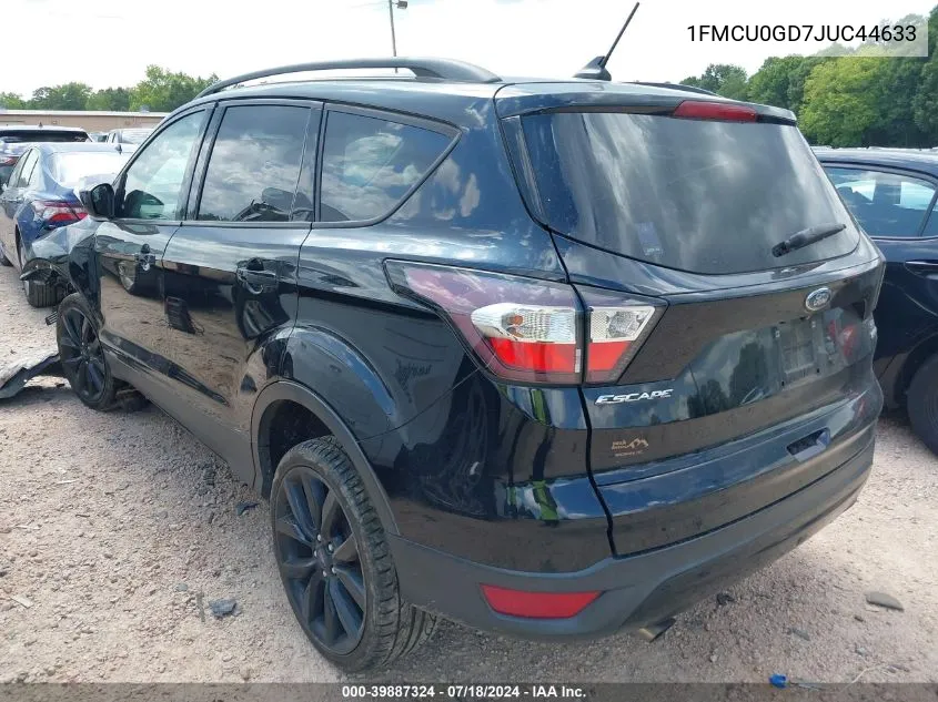 2018 Ford Escape Se VIN: 1FMCU0GD7JUC44633 Lot: 39887324