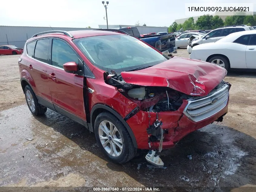 2018 Ford Escape Se VIN: 1FMCU9G92JUC64921 Lot: 39887540