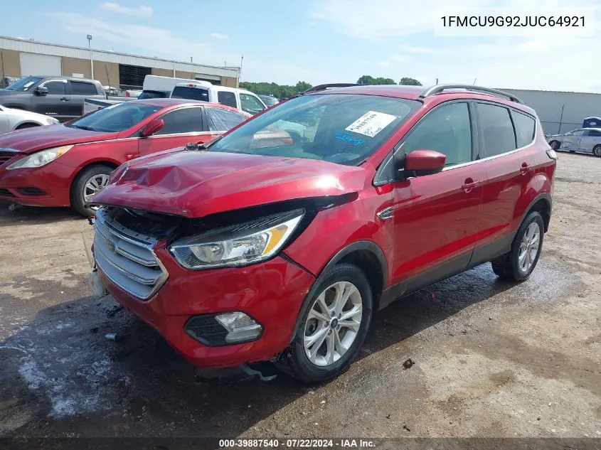 1FMCU9G92JUC64921 2018 Ford Escape Se