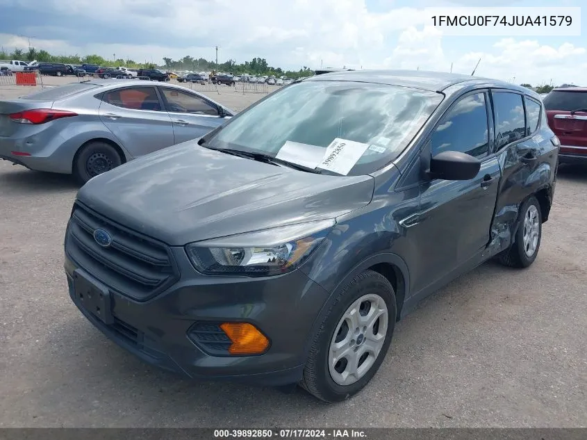 1FMCU0F74JUA41579 2018 Ford Escape S