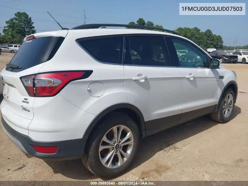 2018 Ford Escape Se VIN: 1FMCU0GD3JUD07503 Lot: 39893540