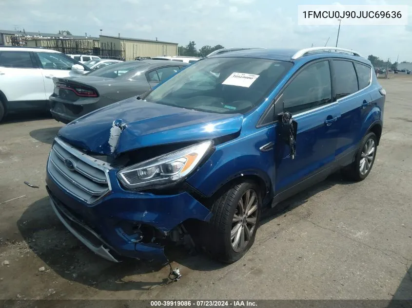 2018 Ford Escape Titanium VIN: 1FMCU0J90JUC69636 Lot: 39919086