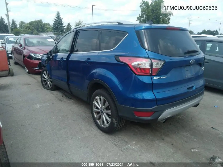 2018 Ford Escape Titanium VIN: 1FMCU0J90JUC69636 Lot: 39919086