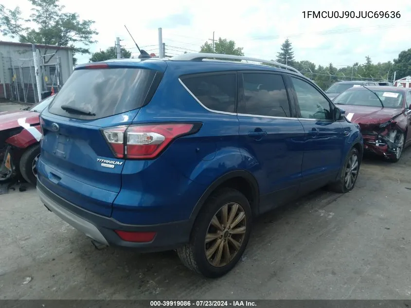 2018 Ford Escape Titanium VIN: 1FMCU0J90JUC69636 Lot: 39919086