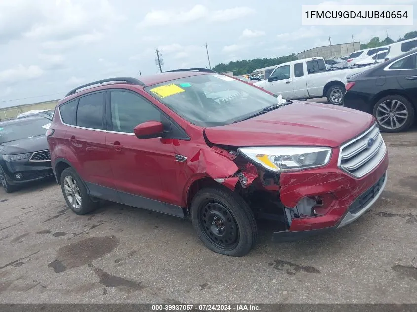 2018 Ford Escape Se VIN: 1FMCU9GD4JUB40654 Lot: 39937057