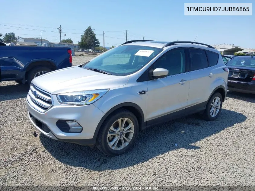 2018 Ford Escape Sel VIN: 1FMCU9HD7JUB86865 Lot: 39959499