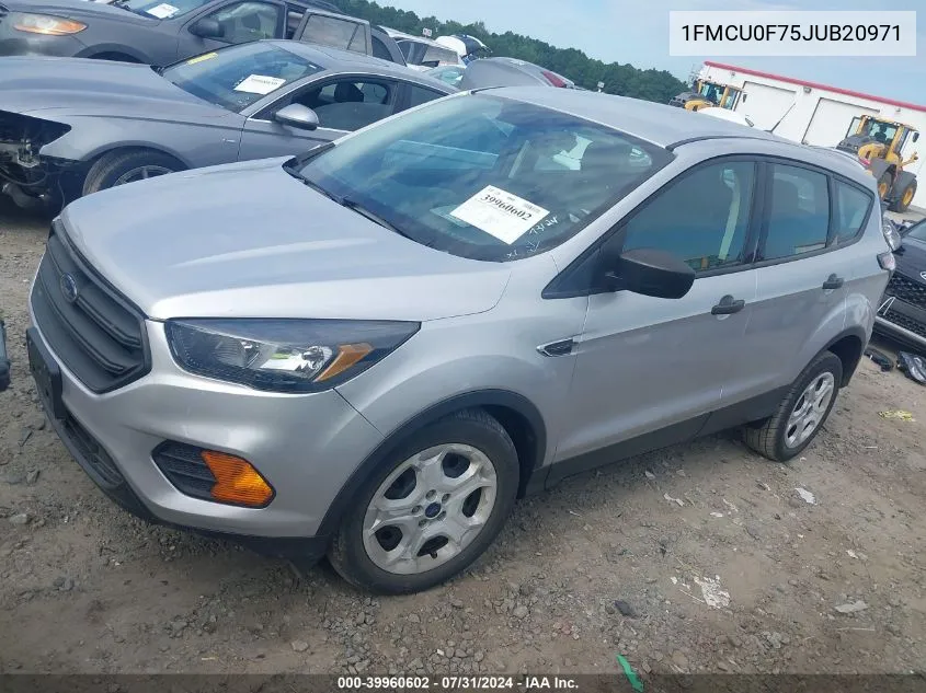 2018 Ford Escape S VIN: 1FMCU0F75JUB20971 Lot: 39960602