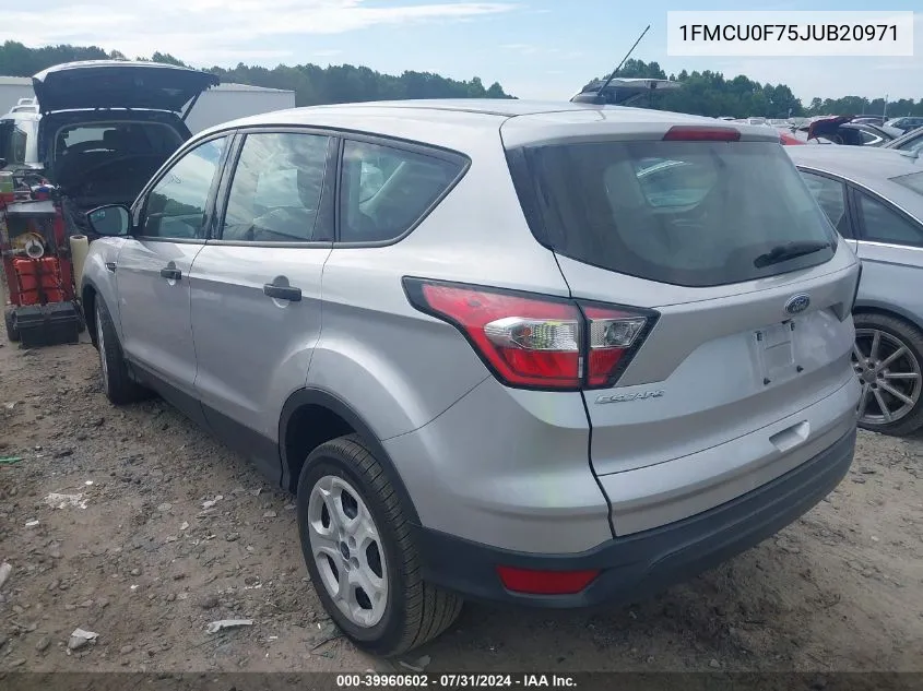 2018 Ford Escape S VIN: 1FMCU0F75JUB20971 Lot: 39960602