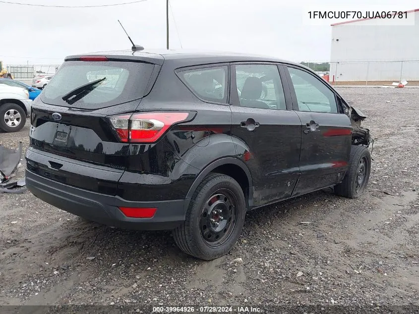 1FMCU0F70JUA06781 2018 Ford Escape S