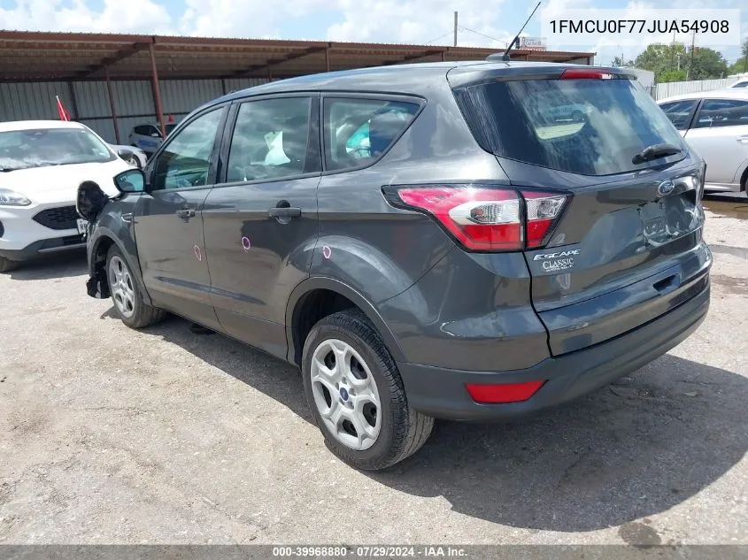 1FMCU0F77JUA54908 2018 Ford Escape S