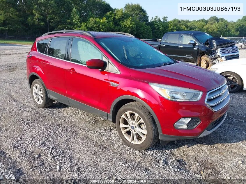 1FMCU0GD3JUB67193 2018 Ford Escape Se