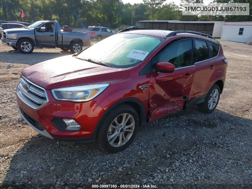 1FMCU0GD3JUB67193 2018 Ford Escape Se