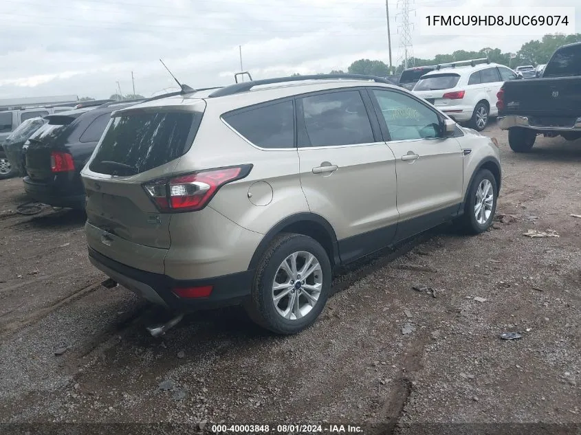 2018 Ford Escape Sel VIN: 1FMCU9HD8JUC69074 Lot: 40003848