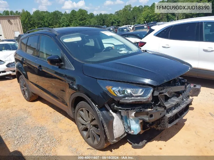 2018 Ford Escape Se VIN: 1FMCU9GDXJUD18390 Lot: 40011607