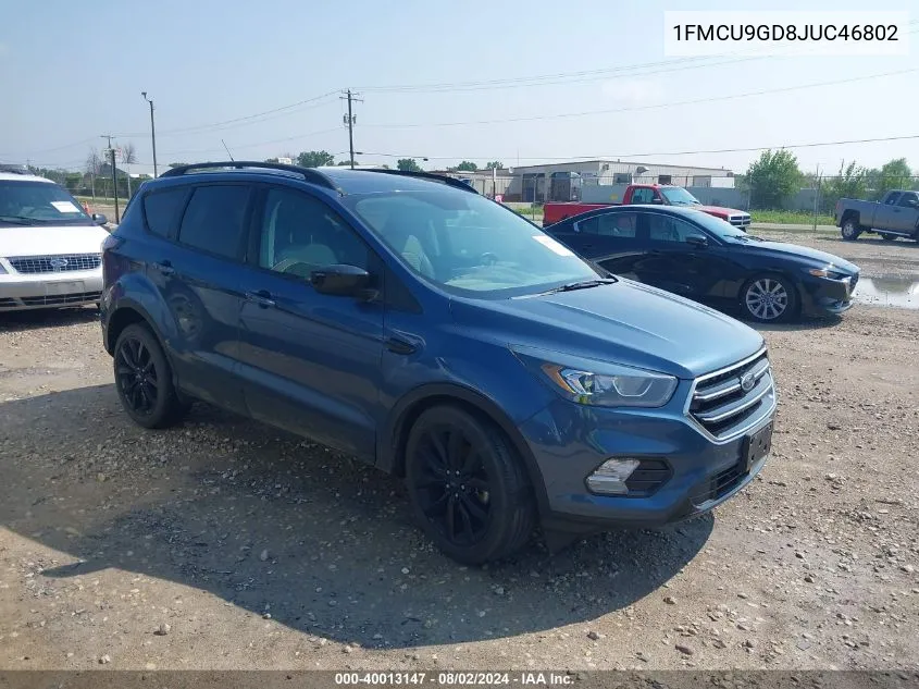 2018 Ford Escape Se VIN: 1FMCU9GD8JUC46802 Lot: 40013147