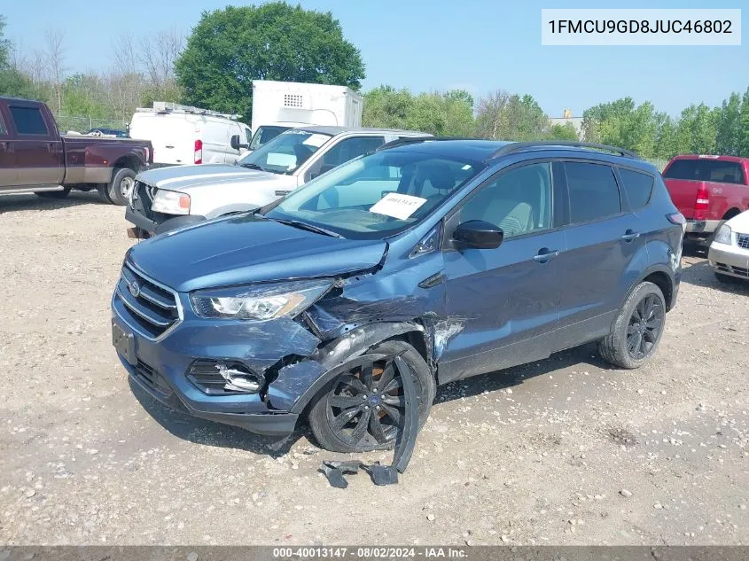 2018 Ford Escape Se VIN: 1FMCU9GD8JUC46802 Lot: 40013147