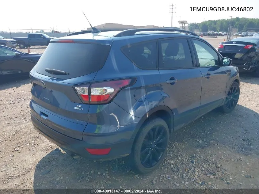 1FMCU9GD8JUC46802 2018 Ford Escape Se