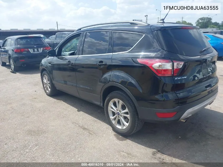 2018 Ford Escape Sel VIN: 1FMCU0HD8JUA63555 Lot: 40016310